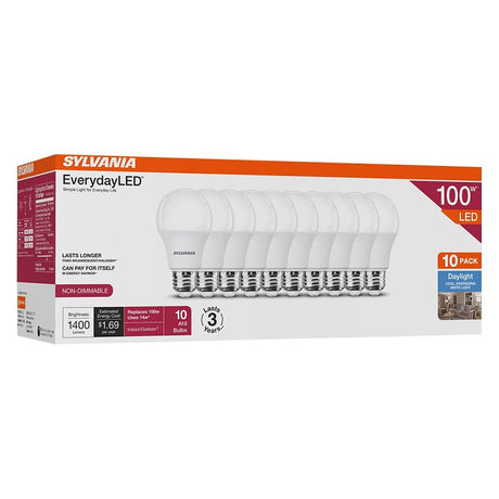 Sylvania 42135 LED Bulb, A19 Lamp, Daylight, 5000 K Color Temp