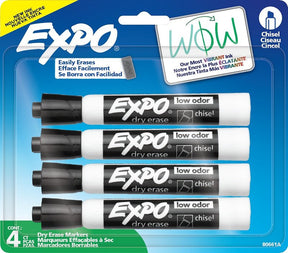 Expo 80661 Dry Erase Marker, Chisel Lead/Tip, Broad Lead/Tip, Black Lead/Tip