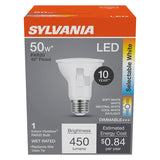 Sylvania 42565 LED Bulb, 5CCT Selectable, PAR20 Lamp, 50 W Equivalent, E26 Medium Lamp Base, Dimmable, Frosted, Pack of 4