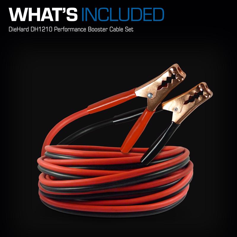 DieHard 12 ft. 10 Ga. Booster Cable Clamps