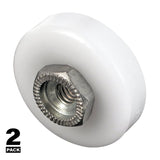 Prime-Line M 6003 Flat Edge Shower Door Roller, Plastic, White, For: 7/8 in Tall, J-Shaped Tracks