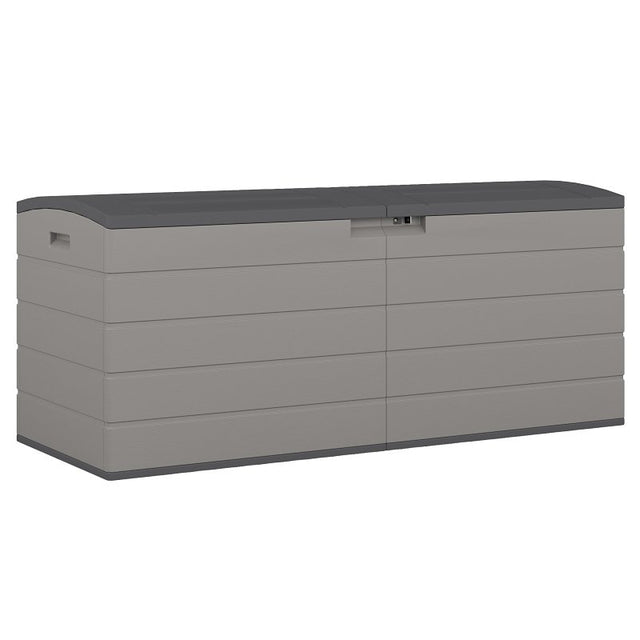 Suncast BMDB1120 Extra Large Deck Box, 59-1/4 in W, 24-1/4 in D, 25-1/4 in H, Plastic, Dove Gray