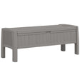 Suncast BMBN1200DG Outdoor Bench with Storage, 46 in W, 18 in D, 18 in H, 2 Seating, Resin Seat, Resin Frame