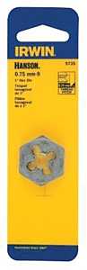 Irwin Hanson 9733 Metric Die, M8-1 Thread, Fine Thread, Right Hand Thread, HCS