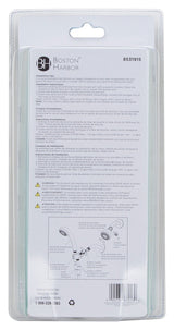 Boston Harbor DS3068WH Handheld Showerhead, 1.75 gpm, 1/2 in Connection, Threaded, PVC, 1-5/8 in Dia, 60 in L