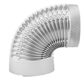 Imperial GV0326 Corrugated Elbow, 6 in Connection, 28 ga Gauge, Steel, Galvanized