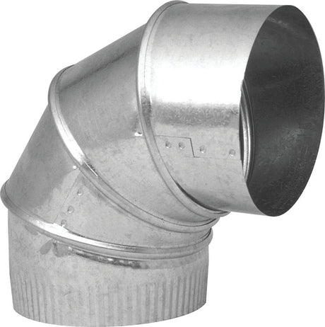 Imperial GV0281 90 deg Adjustable Elbow, 3 in Connection, 28 ga Gauge, Steel, Galvanized