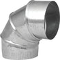 Imperial GV0295 90 deg Adjustable Elbow, 6 in Connection, 28 ga Gauge, Steel, Galvanized, Pack of 8