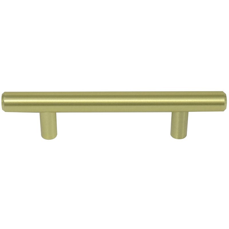 Laurey Melrose Series 87014 T-Bar Pull, 127 mm L Handle, 12 mm H Handle, 32 mm Projection, Steel, Satin Brass