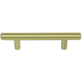 Laurey Melrose Series 87014 T-Bar Pull, 127 mm L Handle, 12 mm H Handle, 32 mm Projection, Steel, Satin Brass