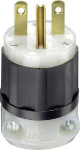 Leviton Industrial Nylon Ground/Straight Blade Plug 6-15P 18-10 AWG 2 Pole 3 Wire