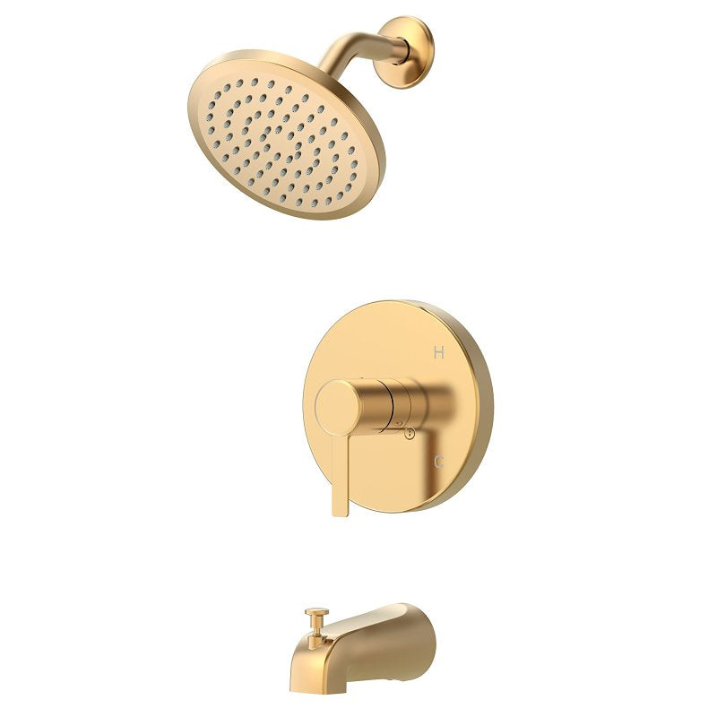 Boston Harbor 25PB019-005 Tub and Shower Faucet, 1-Handle, Champagne Gold
