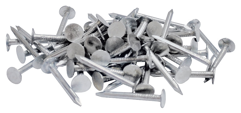 ProFIT 0132078 Hand Drive Roofing Nail, 1-1/4 in L, Flat Head, Electro-Galvanized, 11 ga, Steel