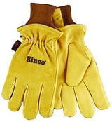 Heatkeep 94HK-XL Driver Gloves, Men's, XL, 13 in L, Keystone Thumb, Knit Wrist Cuff, Pigskin Leather, Gold