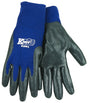 Kinco 1890-M Work Gloves, Men's, M, Knit Wrist Cuff, Nitrile Coating, Nylon/Polyester, Gray/Navy Blue