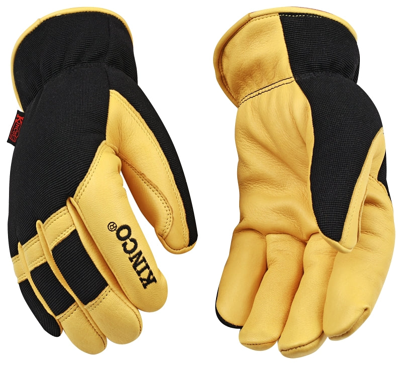 KincoPro 101HK-M Safety Gloves, Men's, M, Wing Thumb, Shirred Elastic, Polyester/Spandex, Gold