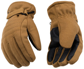 Kinco 1170-XL Ski Gloves, XL, Wing Thumb, Hook and Loop Cuff, Canvas, Brown