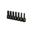 GearWrench 84940 Impact Socket Set, 7-Piece, Chrome Molybdenum Steel, Manganese Phosphate