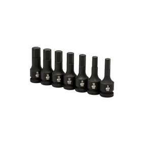 GearWrench 84940 Impact Socket Set, 7-Piece, Chrome Molybdenum Steel, Manganese Phosphate