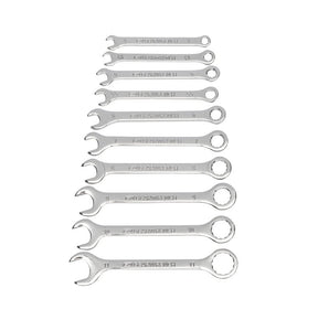 GearWrench 86561 Midget Wrench Set, 10-Piece, Alloy Steel, Full Polish Chrome