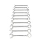 GearWrench 86561 Midget Wrench Set, 10-Piece, Alloy Steel, Full Polish Chrome
