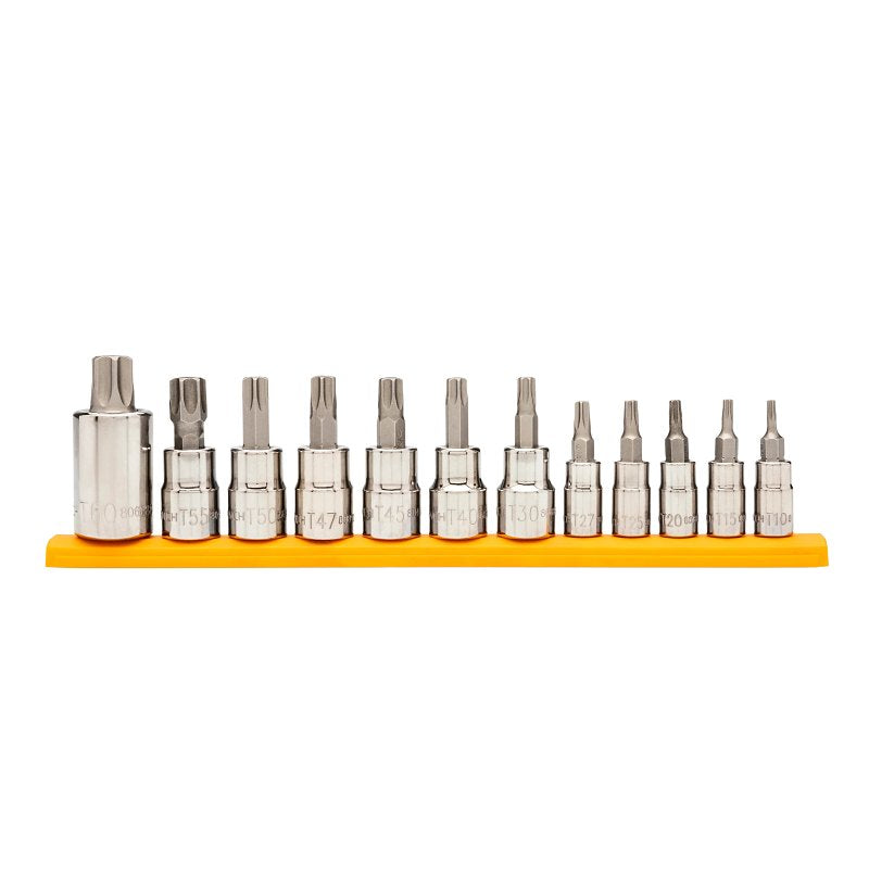 GearWrench 87192 Bit Socket Set, 12-Piece, Steel, Chrome, Specifications: Tamper-Proof