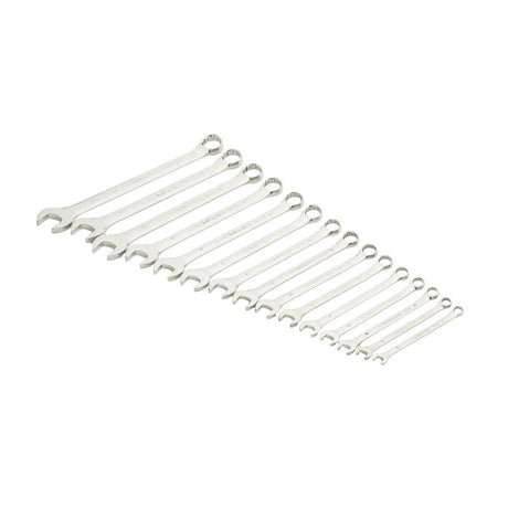 GearWrench 81902 Combination Wrench Set, 15-Piece, Steel, Chrome