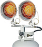 Reddy Heater TT-30CSA Double Tank Top Heater, Hooks to 20 lb Fuel Tank, Liquid Propane, 16000/26000/30000 Btu, Silver