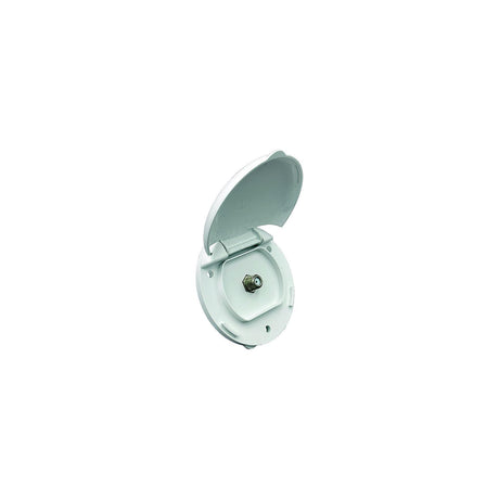 B&B Molders 94307 Compact Enclosure, Polar White, Single Coax