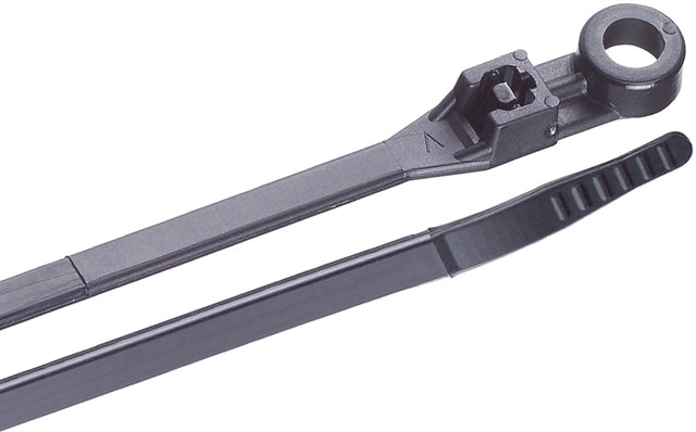 Gardner Bender 48-308UVB Cable Tie, 2 in Max Bundle Dia, Nylon, UV Black, Screw Mounting
