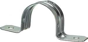 Halex 26162 2-Hole EMT Conduit Strap, 3/4 in, Steel, Galvanized, 20/BAG