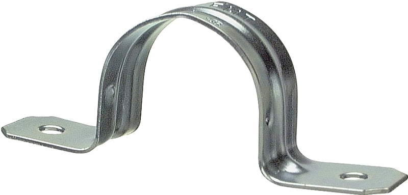 Halex 26162 2-Hole EMT Conduit Strap, 3/4 in, Steel, Galvanized, 20/BAG