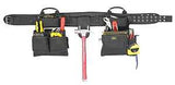 CLC TOOL WORKS 5608 4-Piece Carpenter's Combo Tool Belt, 29 to 46 in Waist, Polyester, Black, 17-Pocket