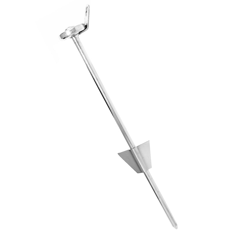 PDQ Silver Tie-Out Stake Metal Dog Tie Out Stake Large
