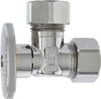 Plumb Pak PP67PCLF Shut-Off Valve, 5/8 x 7/16 in Connection, Compression, Quarter-Turn Actuator, Brass Body