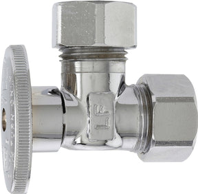 Plumb Pak PP67PCLF Shut-Off Valve, 5/8 x 7/16 in Connection, Compression, Quarter-Turn Actuator, Brass Body
