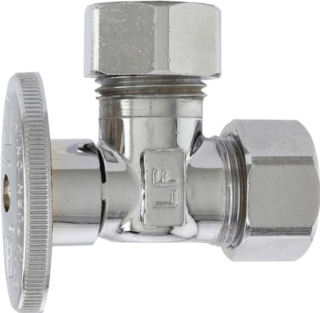 Plumb Pak PP67PCLF Shut-Off Valve, 5/8 x 7/16 in Connection, Compression, Quarter-Turn Actuator, Brass Body