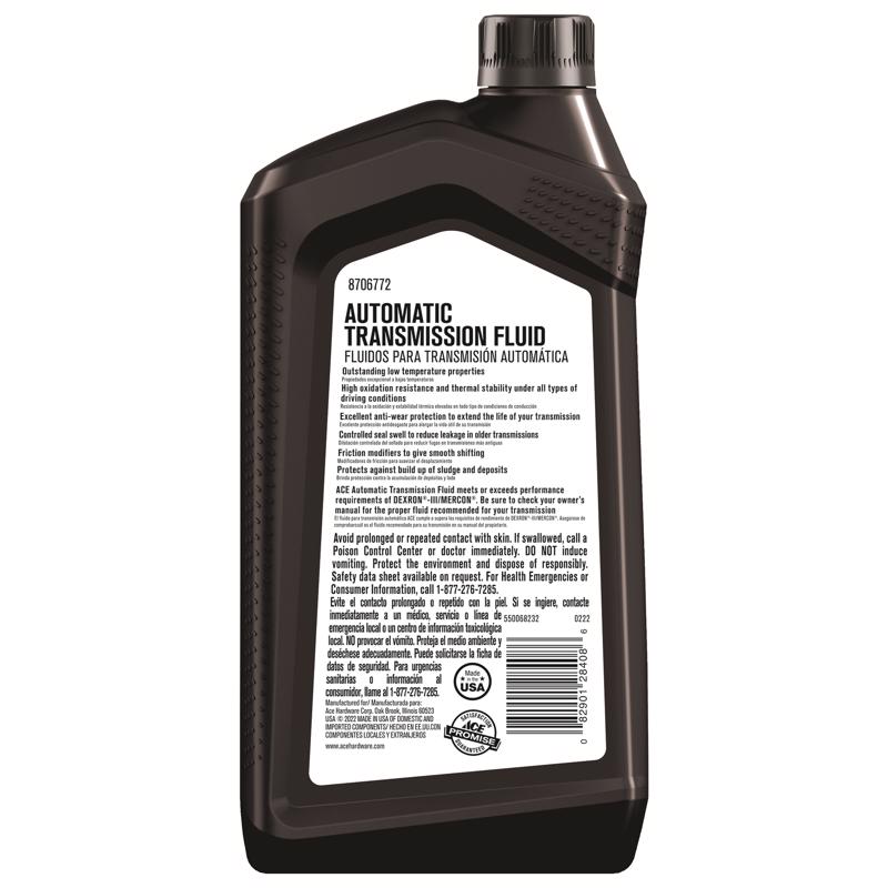 Ace Dexron III/Mercon Automatic Transmission Fluid 1 qt, Pack of 6