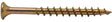 ProFIT 0333159G Screw, #9 Thread, 2-1/2 in L, Coarse Thread, Bugle Head, Star Drive, Sharp Point, Steel, Yellow Zinc
