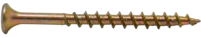 ProFIT 0333159G Screw, #9 Thread, 2-1/2 in L, Coarse Thread, Bugle Head, Star Drive, Sharp Point, Steel, Yellow Zinc