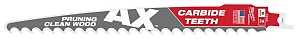 Milwaukee THE AX 48-00-5232 Reciprocating Saw Blade, 9 in L, 3 TPI, Carbide Cutting Edge