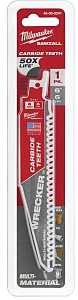 Milwaukee The WRECKER 48-00-5241 Reciprocating Saw Blade, 6 in L, 6 TPI, Carbide Cutting Edge