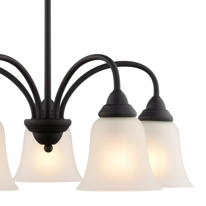 Boston Harbor OG24020 Chandelier, 5-Lamp, Metal Fixture, Matte Black Fixture