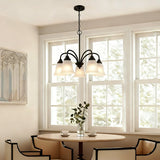 Boston Harbor OG24020 Chandelier, 5-Lamp, Metal Fixture, Matte Black Fixture