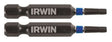 Irwin 1837468 Power Bit, #1 Drive, Square Recess Drive, 1/4 in Shank, Hex Shank, 2 in L, High-Grade S2 Tool Steel, 2/PK