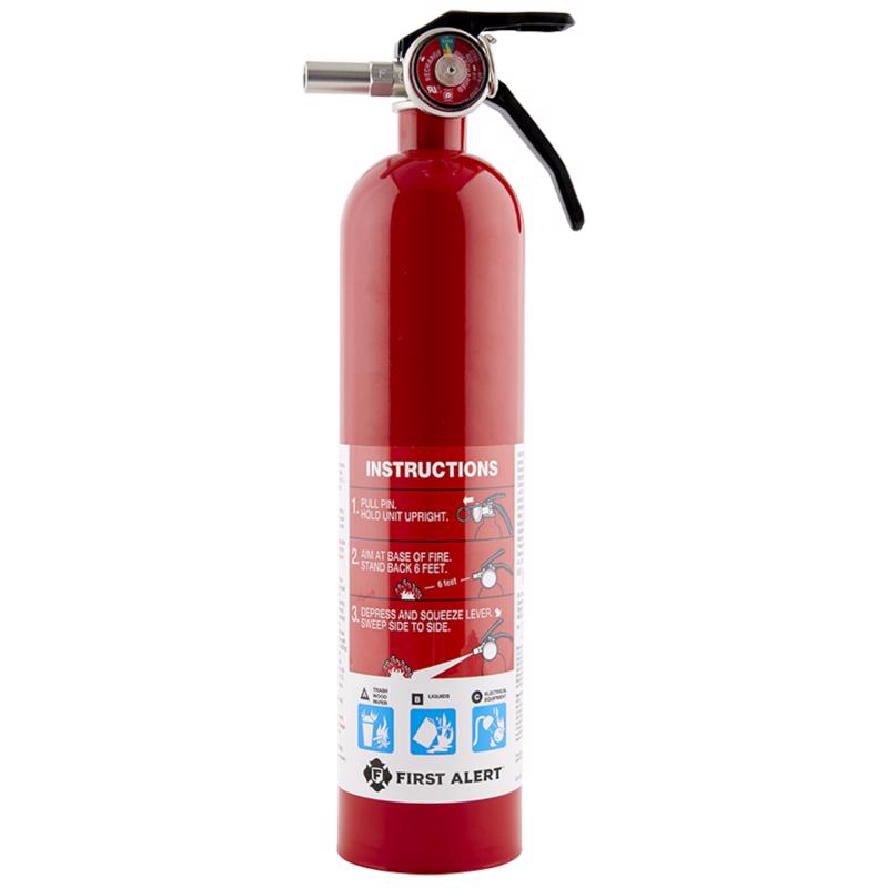 First Alert 2-1/2 lb Fire Extinguisher For Household OSHA/US Coast Guard Agency Approval, Pack of 4