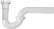 Plumb Pak PP812-40 P-Trap, 1-1/2 x 1-1/2, 1-1/2 x 1-1/4 in, Direct, Plastic, White