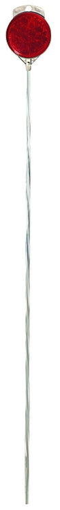 Hy-Ko DM100R36 Driveway Marker, Rod Mounting, Red Reflector, Aluminum Post, Pack of 24