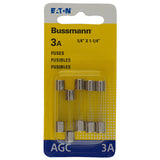 Bussmann 3 amps AGC Clear Blade Fuse 5 pk, Pack of 5