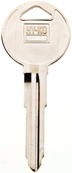 Hy-Ko 11010MZ17 Automotive Key Blank, Brass, Nickel, For: Mazda Vehicle Locks, MZ17 Key Number, Pack of 10